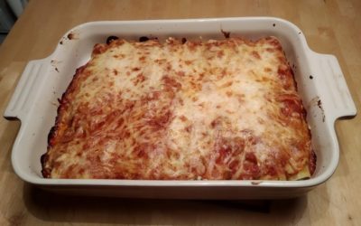 Überbackene Cannelloni mit Erbsen-Ricotta-Füllung