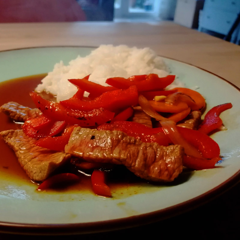 Rindfleisch-Teriyaki mit Gemüse und Ingwer » flott-kochen.de