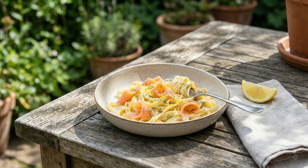 Lachs-Zitronen-Pasta