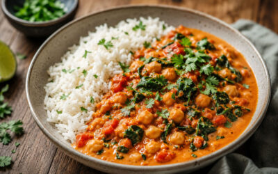 Cremiges Tomaten-Kichererbsen-Curry – in 20 Minuten auf dem Tisch